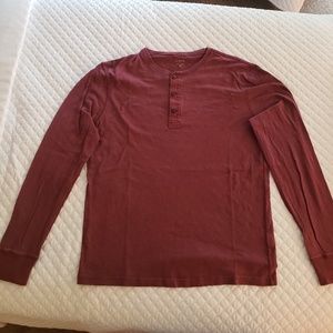 JCrew Maroon Button Tee